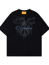 Men's Graphic Short Sleeve Oversized T-Shirt Black