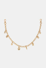 Sea Element Charm Iron Chain Belt Gold One Size Belts