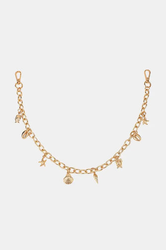 Sea Element Charm Iron Chain Belt Gold One Size Belts