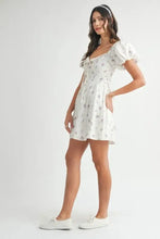 MABLE Floral Print Puff Sleeve Mini Dress Casual Dresses