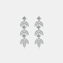 925 Sterling Silver Moissanite Leaf Earrings