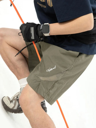 Men's Plus Size Drawstring Shorts with Pockets Sage