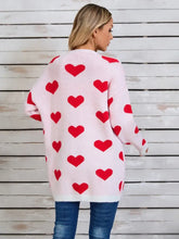 Angel Wings Heart Open Front Long Sleeve Cardigan Woman Outerwear