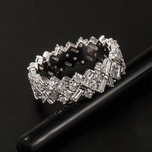 Inlaid Zircon 925 Sterling Silver Ring Silver