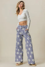 BiBi Flower Printed Side Pocket Wide Pants Woman Pants