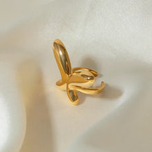 18K Gold-Plated Stainless Steel Butterfly Ring Rings