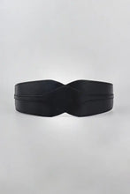 Elastic Wide PU Belt Black One Size Belts