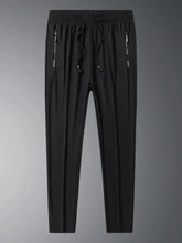 Men's Plus Size Drawstring Pants with Pockets Black