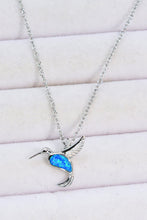 Opal Bird 925 Sterling Silver Necklace Blue One Size