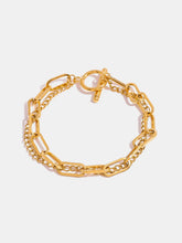 18K Gold-Plated Stainless Steel Chain Bracelet Gold One Size
