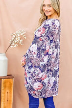And The Why Floral Print Dolman Sleeve Kimono Cardigan Woman Outerwear