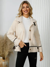 Pocketed Button Down Collared Neck Jacket Woman Outerwear
