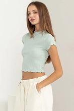 HYFVE Lettuce Hem Crop Top Woman T Shirts