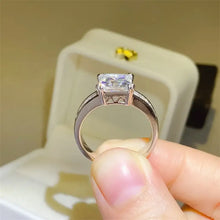 3 Carat Moissanite 925 Sterling Silver Square Shape Ring Rings