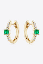 Lab-Grown Emerald Earrings Gold One Size