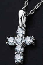 925 Sterling Silver Cross Moissanite Pendant Necklace Necklaces