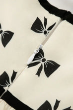 Bow Knot Color Contrast Trim Knotted Shoulder Mini Dress Casual Dresses