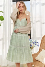 ADORA Gingham Detail Washed Dress Casual Dresses
