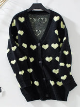 Cardigan noir pour femme à manches longues, col en V avec boutons, vêtement d'extérieur