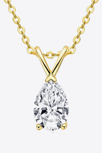 1.5 Carat Moissanite Pendant 925 Sterling Silver Necklace Gold One Size