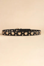 Heart Shape Alloy Detail PU Leather Belt Belts