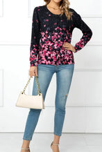 Woven Right Floral Button Front Round Neck Cardigan Woman Outerwear
