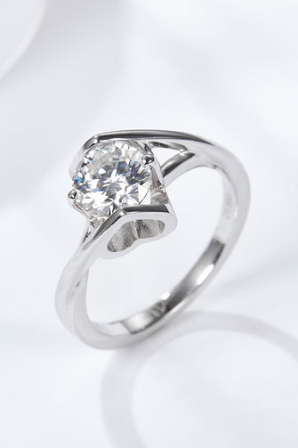 Get What You Need 1 Carat Moissanite Ring Silver