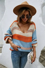 Angel Wings Color Block Scoop Neck Sweater Sweater Pullovers