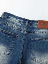 Men's Washed Denim Bermuda Shorts Denim Shorts