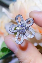 1 Carat Moissanite Flower-Shape Open Ring Rings