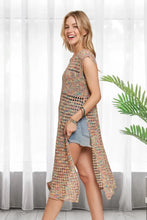 ADORA Multi Color Crochet Tunic Top Woman Outerwear