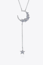 Star & Moon Moissanite Necklace Silver One Size Necklaces