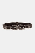 Symmetrical Zinc Alloy Buckle PU Leather Belt Black One Size Belts