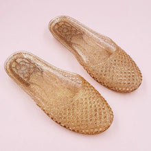 Round Toe Flats Slippers Gold Woman Slippers