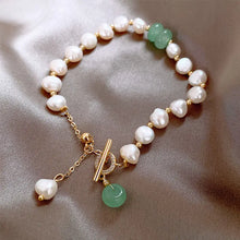 Pearl Green Stone Link Bracelet Necklaces