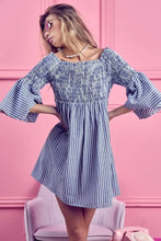 BiBi Smocked Off Shoulder Striped Dress Casual Dresses