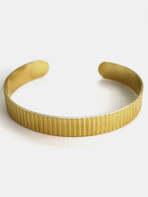 18K Gold-Plated Stainless Steel Textured Bracelet