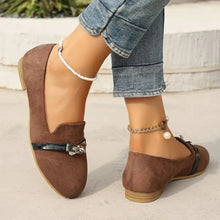 Round Toe Flat Suede Slip-Ons Woman Loafers