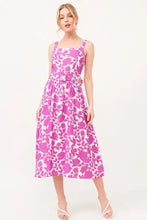 And The Why Square Neck Belted Floral Printed Midi Dress Casual Dresses