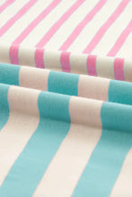 Contrast Stripes Round Neck Half Sleeve T-Shirt Woman T Shirts