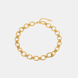 18K Gold-Plated Stainless Steel Necklace Gold One Size