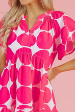 Contrast Notched Flutter Sleeve Dress Casual Dresses