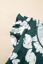 Floral Print Ruffle Sleeve Empire Waist Mini Dress Casual Dresses