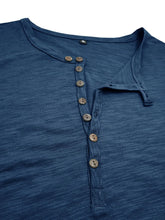 Men's Casual Henley Short Sleeve Button Top