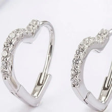 925 Serling Silver Zircon Heart Shape Earrings Earrings