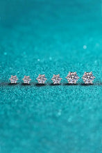 925 Sterling Silver 6-Prong 2 Carat Moissanite Stud Earrings Earrings