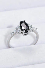 925 Sterling Silver Black Agate Ring Rings
