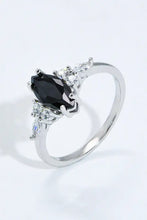 925 Sterling Silver Black Agate Ring Rings