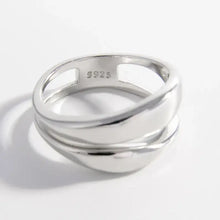925 Sterling Silver Double-Layered Ring Rings