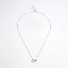 925 Sterling Silver Inlaid Zircon Heart Necklace Necklaces